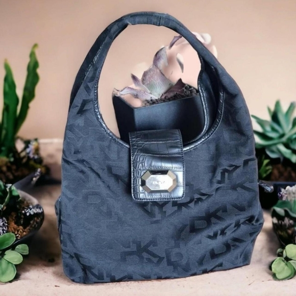 Dkny Handbags - Dkny black monogram small bag